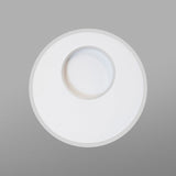 Krater CCT Dimmable LED Semi-Flush Ceiling Light With Remote Control - White