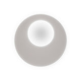 Krater CCT Dimmable LED Semi-Flush Ceiling Light With Remote Control - White