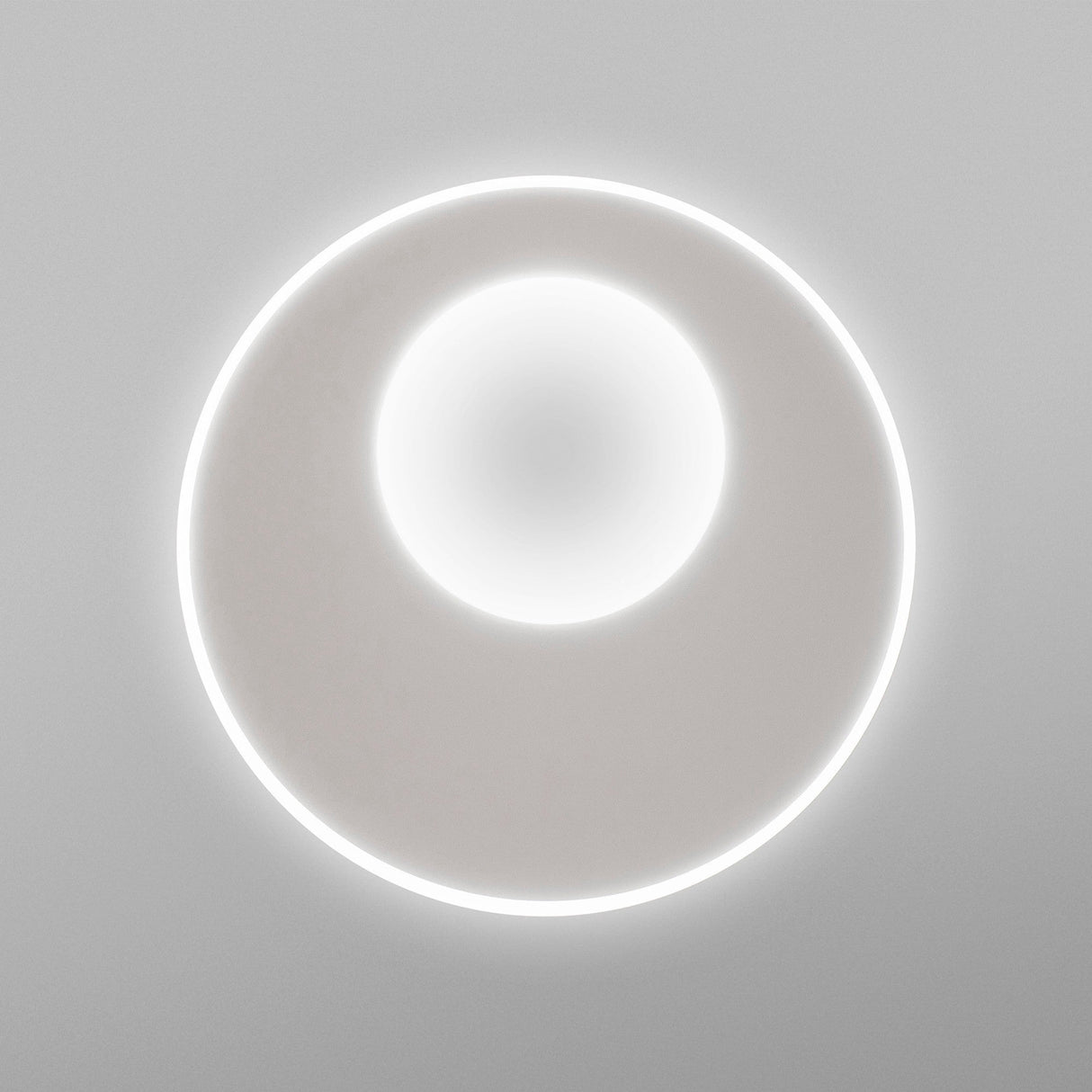 Krater CCT Dimmable LED Semi-Flush Ceiling Light With Remote Control - White