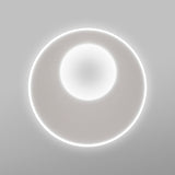 Krater CCT Dimmable LED Semi-Flush Ceiling Light With Remote Control - White