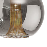 Kriss 40cm Circle 1 Light Glass Pendant Light - Black