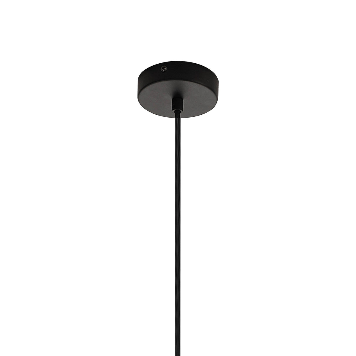 Kriss 40cm Circle 1 Light Glass Pendant Light - Black