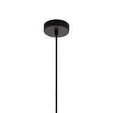 Kriss 40cm Circle 1 Light Glass Pendant Light - Black