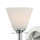 Kristina 1 Light Opal Glass Wall Light – Polished Chrome