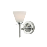 Kristina 1 Light Opal Glass Wall Light – Polished Chrome