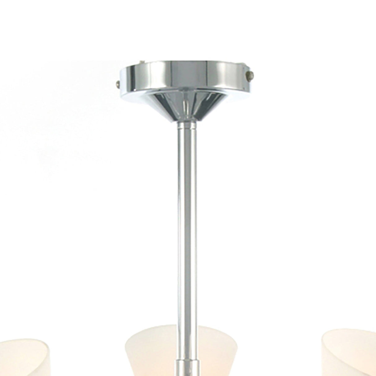 Kristina 45cm 5 Light Opal Glass Chandelier - Polished Chrome