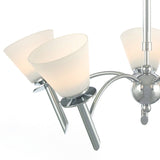 Kristina 45cm 5 Light Opal Glass Chandelier - Polished Chrome