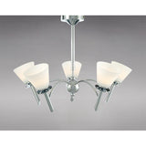 Kristina 45cm 5 Light Opal Glass Chandelier - Polished Chrome