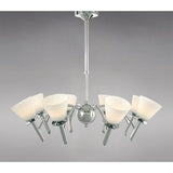 Kristina 64cm 8 Light Opal Glass Chandelier - Polished Chrome