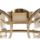 Kromo 4 Light Semi-Flush Ceiling Light - Antique Brass