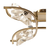 Kromo 4 Light Semi-Flush Ceiling Light - Antique Brass