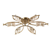 Kromo 6 Light Semi-Flush Ceiling Light - Antique Brass