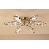 Kromo 6 Light Semi-Flush Ceiling Light - Antique Brass