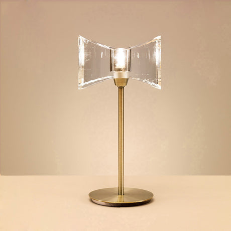 Kromo Straight Frame 1 Light Table Lamp - Antique Brass