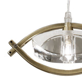 Kromo 1 Light Pendant Light - Antique Brass
