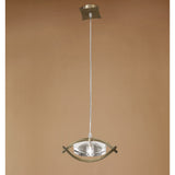 Kromo 1 Light Pendant Light - Antique Brass