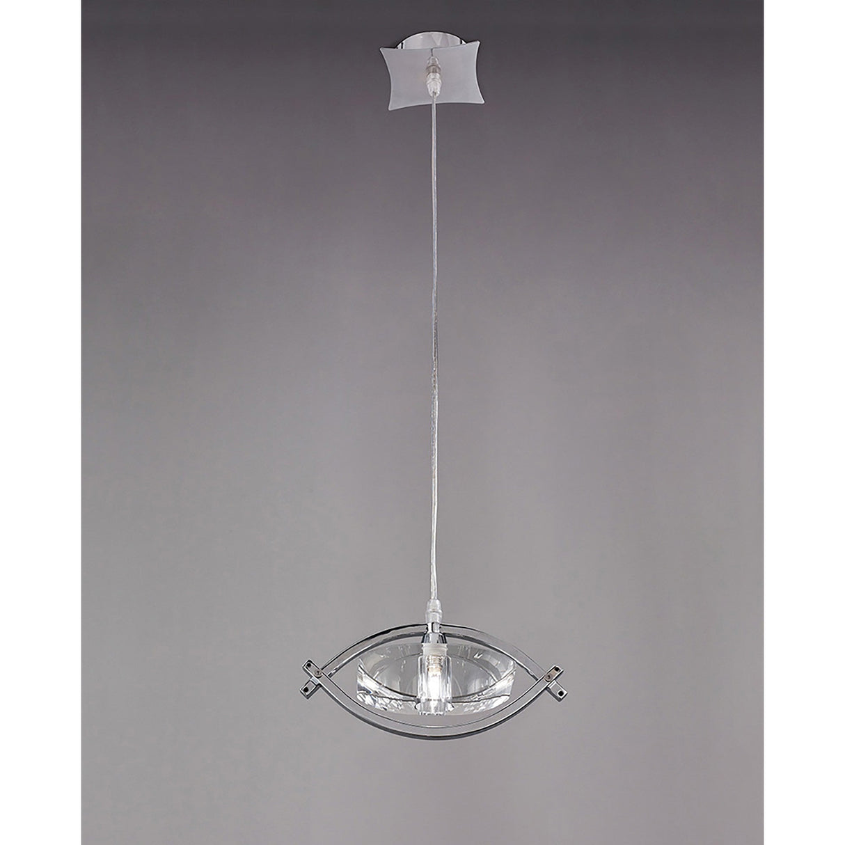 Kromo 1 Light Pendant Light - Polished Chrome