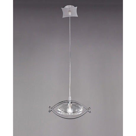 Kromo 1 Light Pendant Light - Polished Chrome