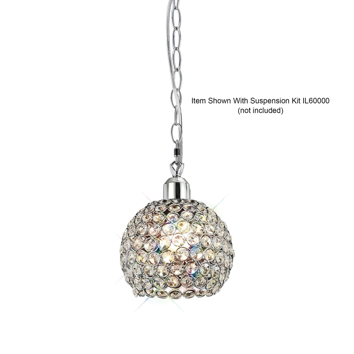 Kudo Ball Crystal Lampshade - Polished Chrome
