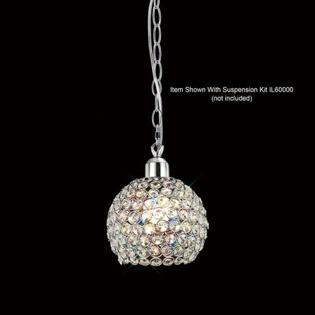 Kudo Ball Crystal Lampshade - Polished Chrome