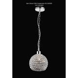 Kudo Crystal Ball Crystal Lampshade - Polished Chrome