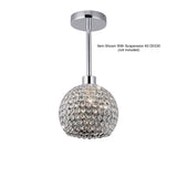 Kudo Crystal Ball Crystal Lampshade - Polished Chrome