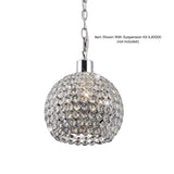 Kudo Crystal Ball Crystal Lampshade - Polished Chrome