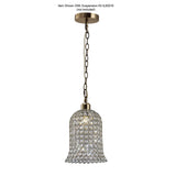 Kudo Crystal Bell Crystal Lampshade - Antique Brass