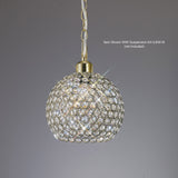 Kudo Crystal Ball Crystal Lampshade - Antique Brass
