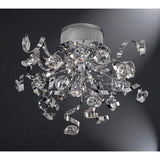 Kurlz 9 Light Crystal Semi-Flush Ceiling Light - Polished Chrome