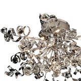 Kurlz 15 Light Crystal Semi-Flush Ceiling Light - Polished Chrome