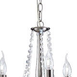 Kyra 38.5cm 3 Light Crystal Chandelier - Satin Nickel