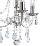 Kyra 38.5cm 3 Light Crystal Chandelier - Satin Nickel