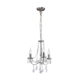 Kyra 38.5cm 3 Light Crystal Chandelier - Satin Nickel
