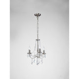 Kyra 38.5cm 3 Light Crystal Chandelier - Satin Nickel