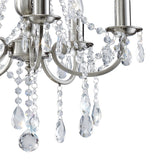 Kyra 48cm 5 Light Crystal Chandelier - Satin Nickel