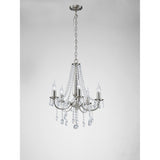 Kyra 48cm 5 Light Crystal Chandelier - Satin Nickel