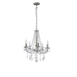 Kyra 48cm 5 Light Crystal Chandelier - Satin Nickel