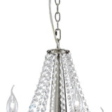 Kyra 58cm 8 Light Crystal Chandelier - Satin Nickel