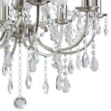 Kyra 58cm 8 Light Crystal Chandelier - Satin Nickel