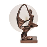 Art Deco Scarf Dancer Figurine Table Lamp 32.5cm - Bronze