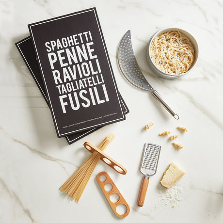 Pasta Essentials Steel Utensil Gift Set - Silver & Brown