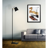 Lacey Floor Lamp - Black & Brown