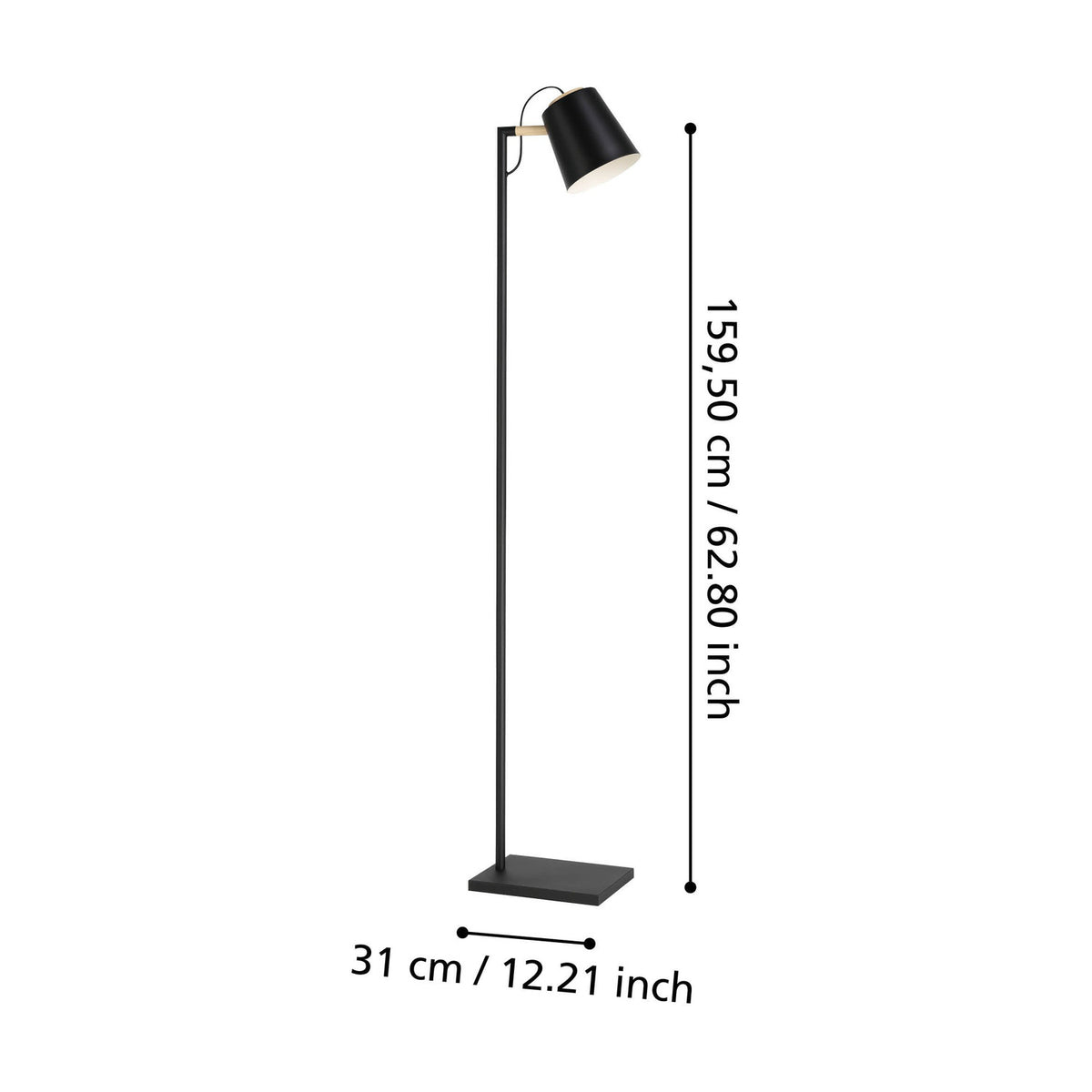 Lacey Floor Lamp - Black & Brown