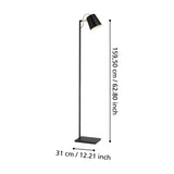 Lacey Floor Lamp - Black & Brown