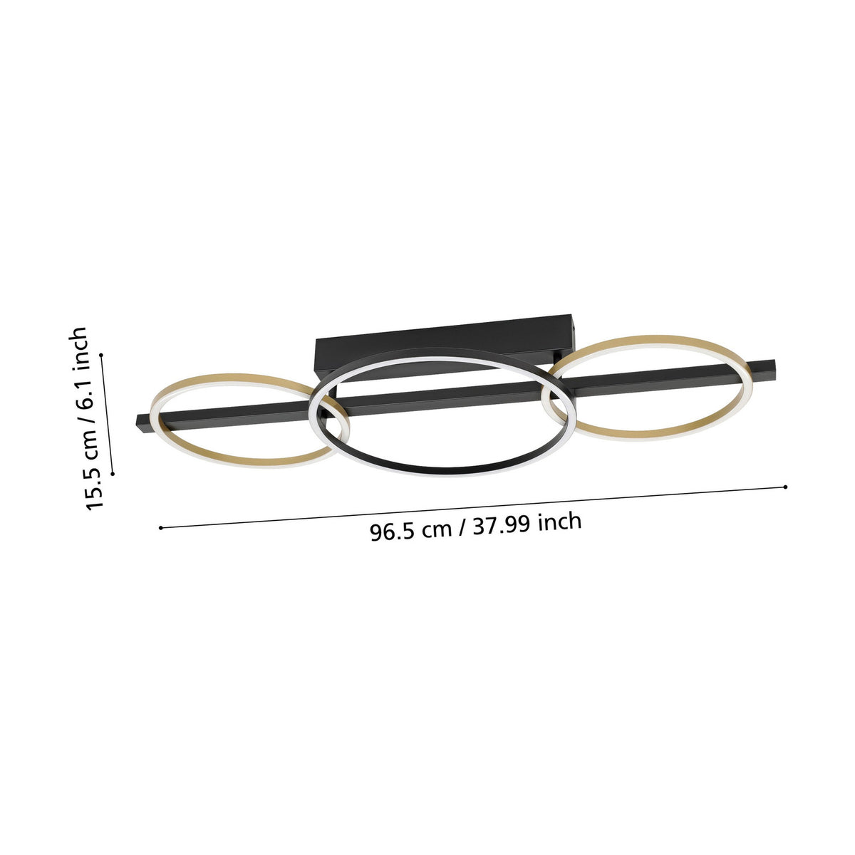 Lanacera LED Ceiling Light - Black & Gold