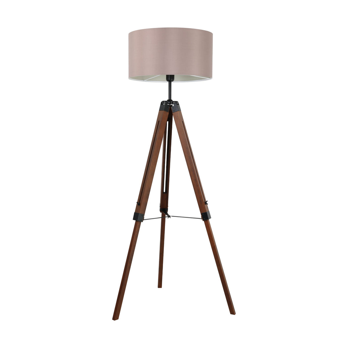 Lantada Floor Lamp - Walnut, Black & Taupe