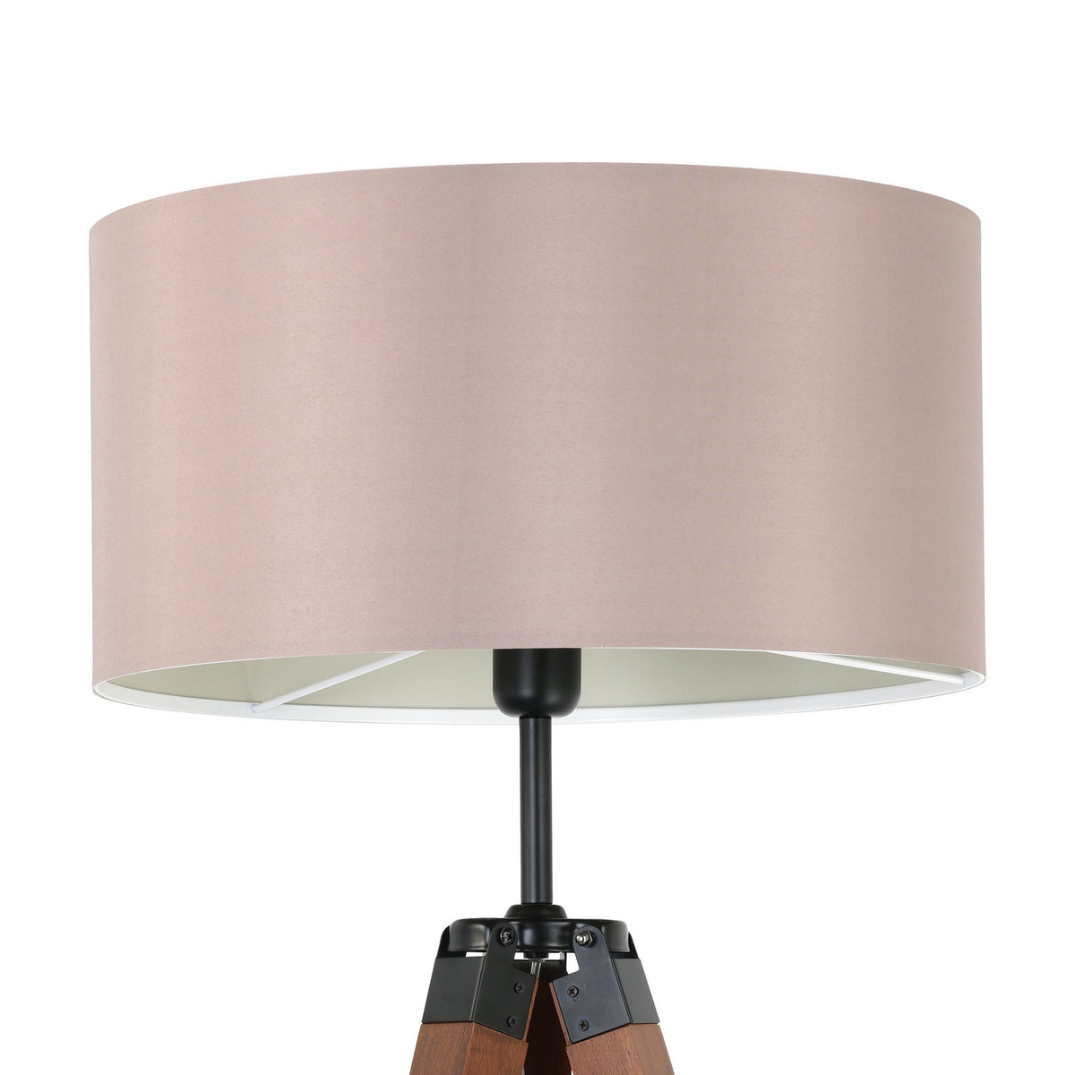 Lantada Floor Lamp - Walnut, Black & Taupe