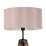 Lantada Floor Lamp - Walnut, Black & Taupe