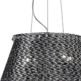 Lanzo 49cm 4 Light Crystal Chandelier - Black Chrome